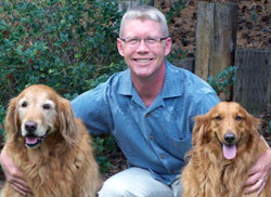 Craig&dogs President Craig March with Lucy and Angel